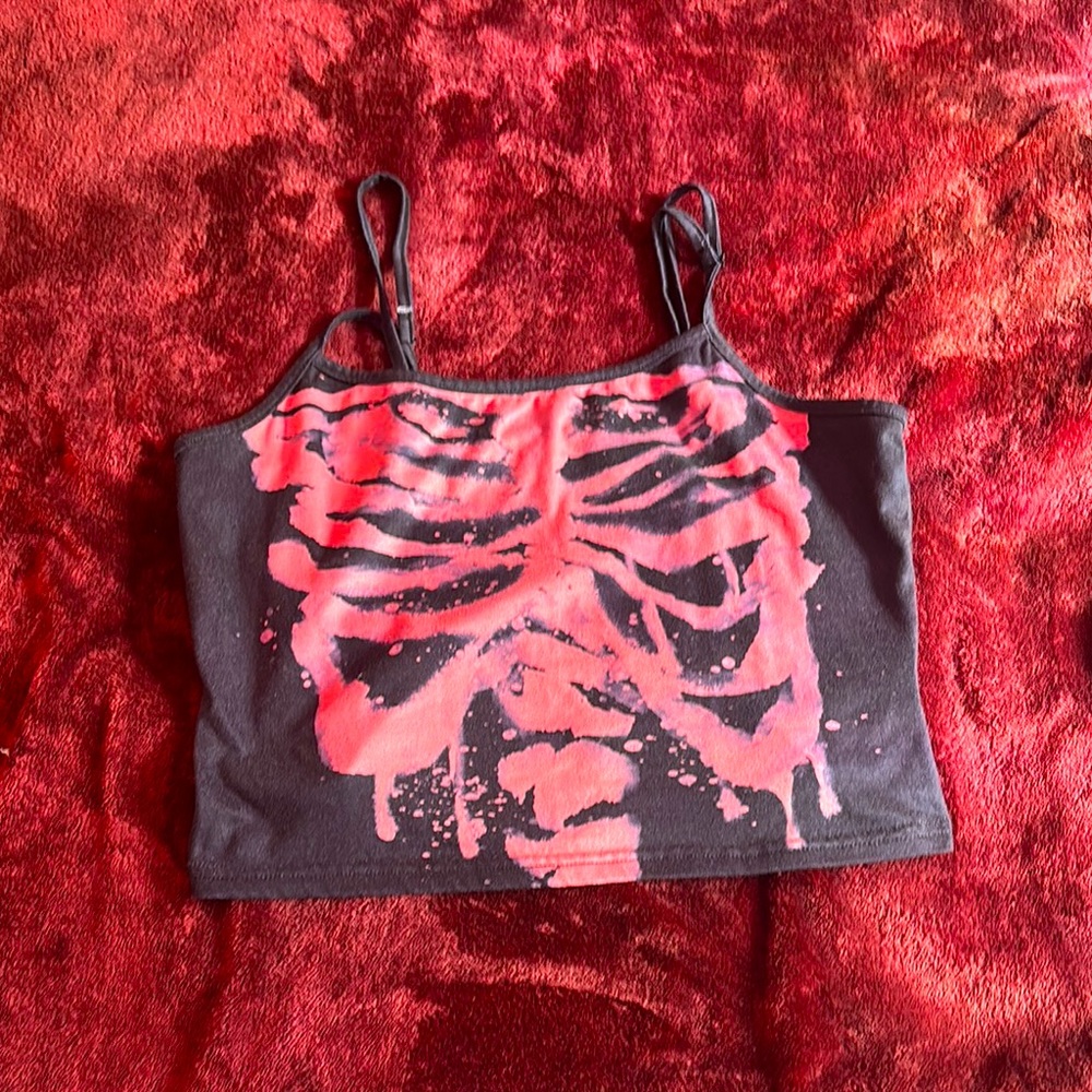 SHEIN Black and Red Fuzzy Top